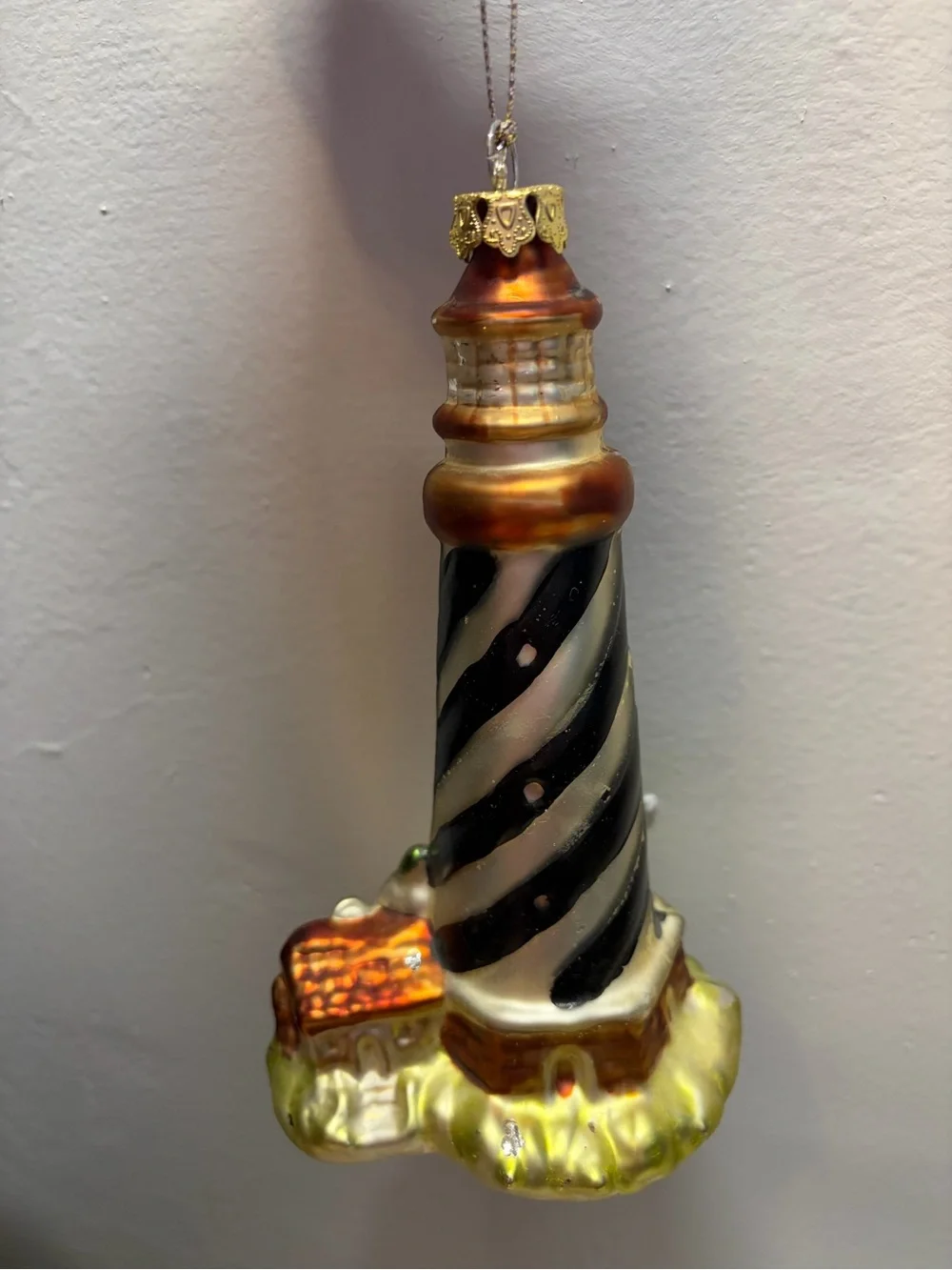 Vintage Lighthouse Ornament & Suncatcher Lot of 6 Enesco, Glass, Wood Coastal